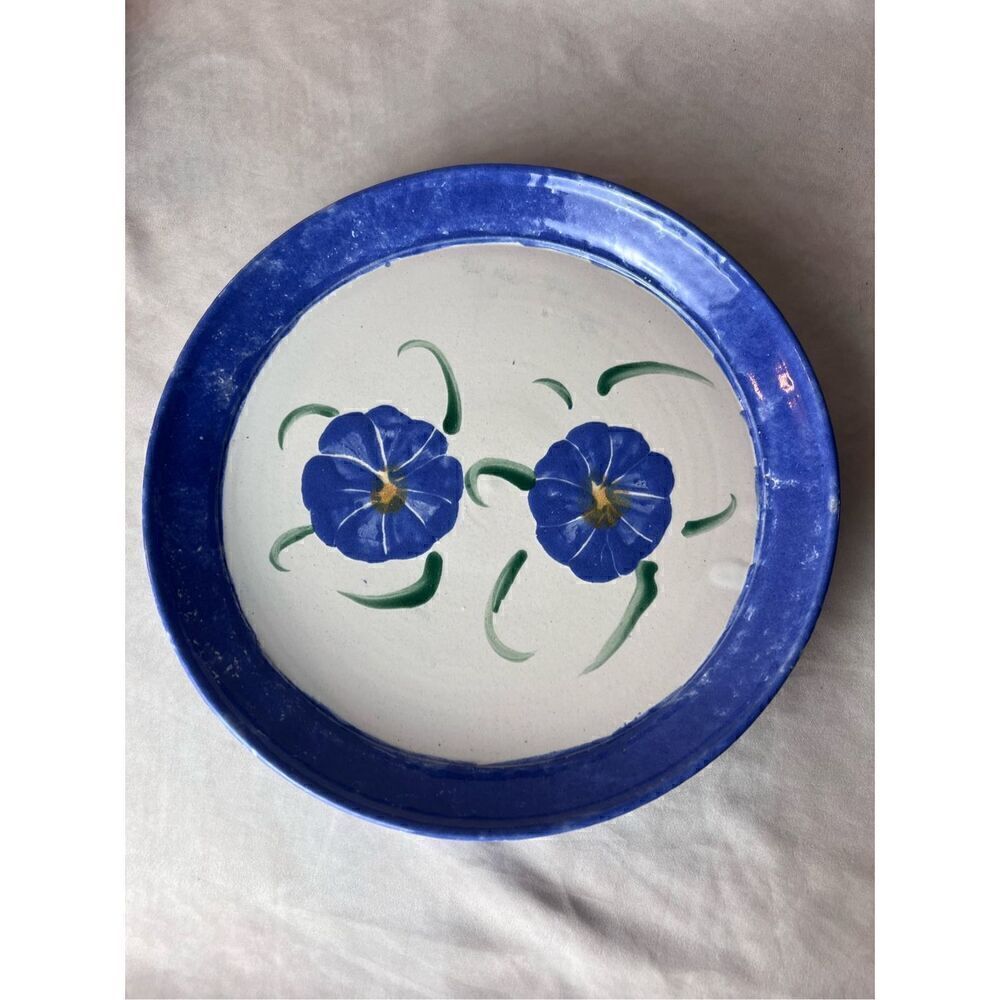 NC Seagrove Pottery Floral Plate